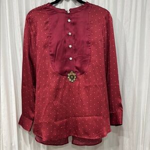 Elegant Burgundy Women's Top